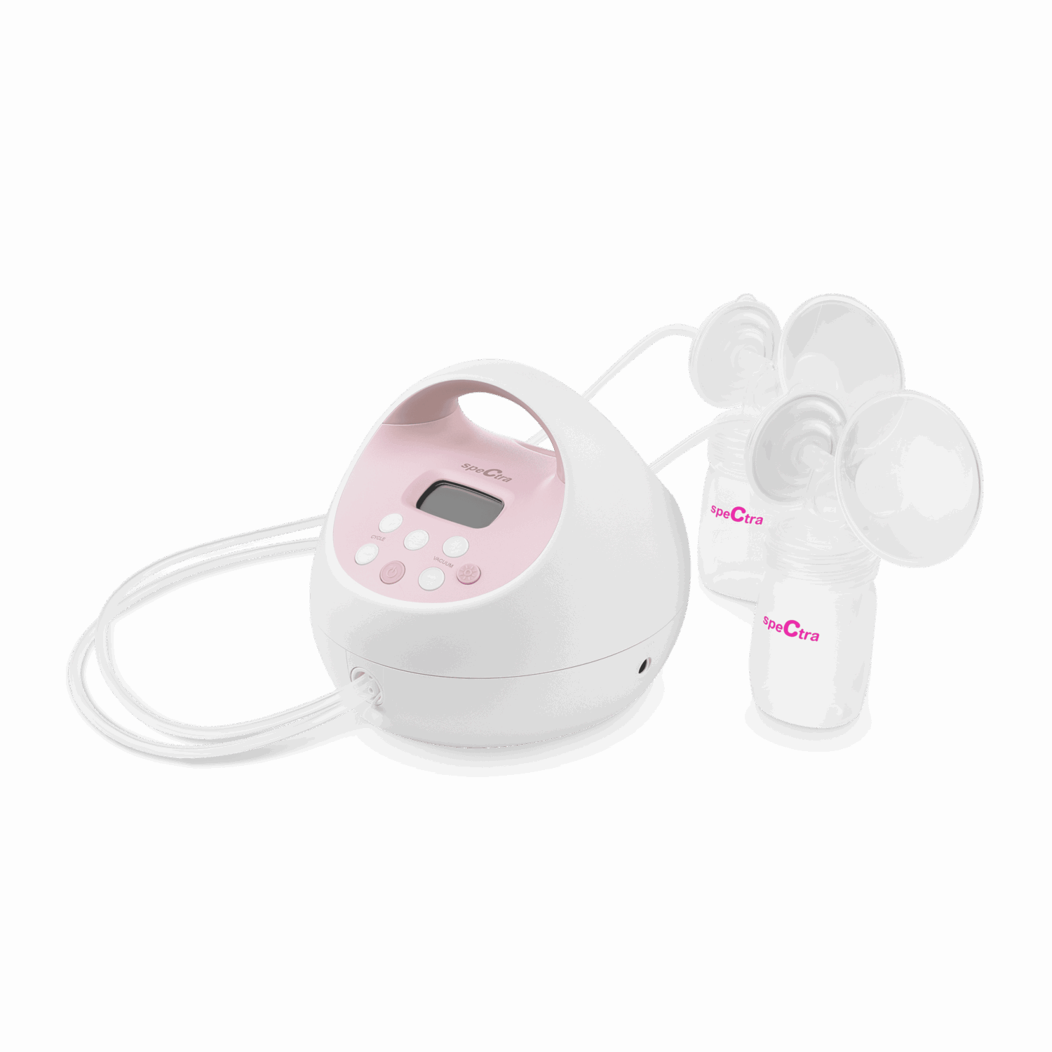 02_Spectra® S2 Plus Double Pumping Spectra S2 plus breast pump with bottles zoomed in