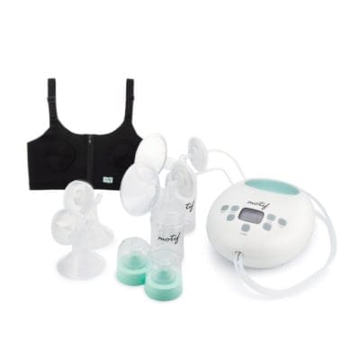 Unknown Motif Luna with Battery Breast Pump with flanges and bra