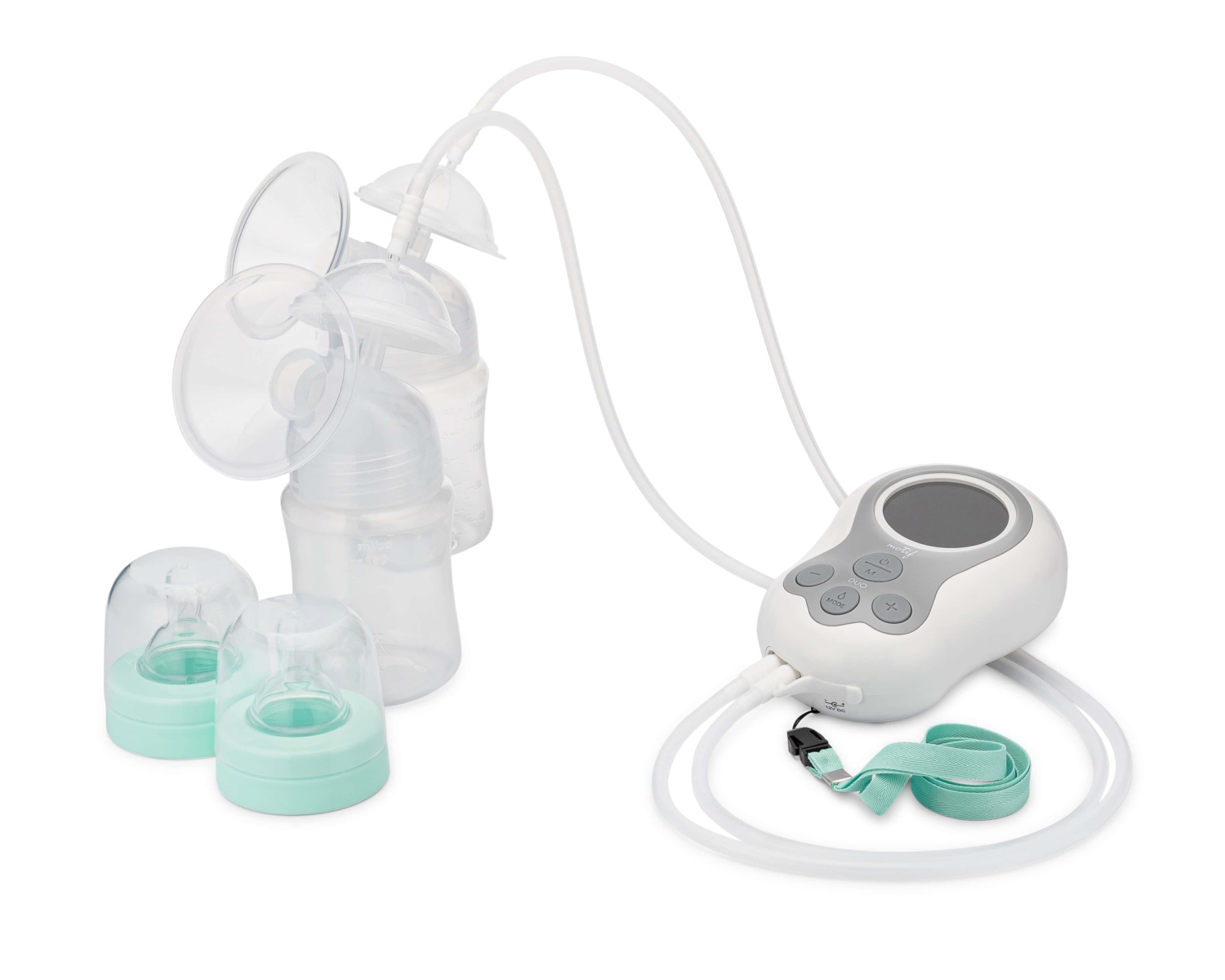 18577_051_Tif 1 Motif Duo Breast Pump with bottles zoomed in