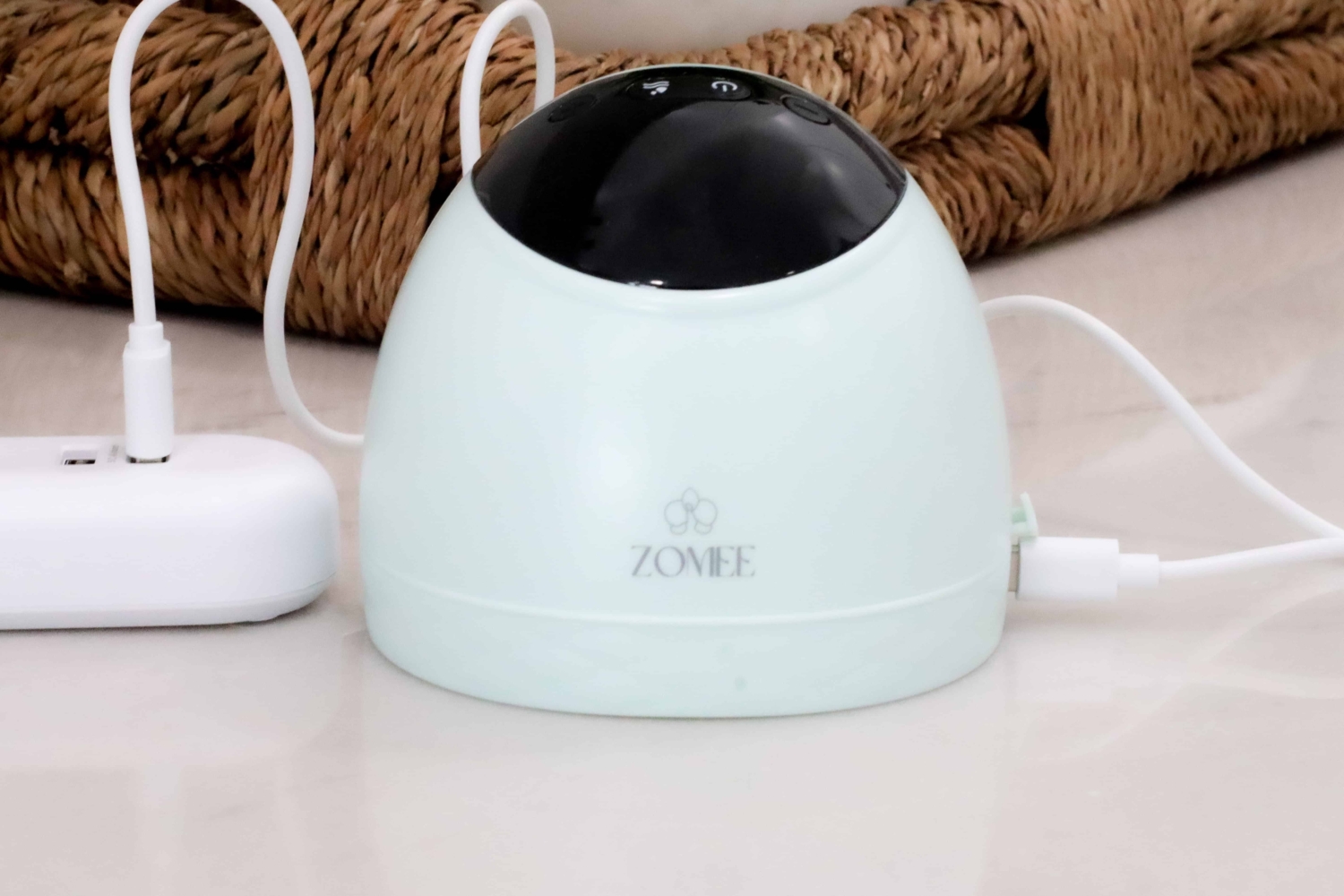 IMG_5775 Zomee Fit Breast Pump plugged into charger