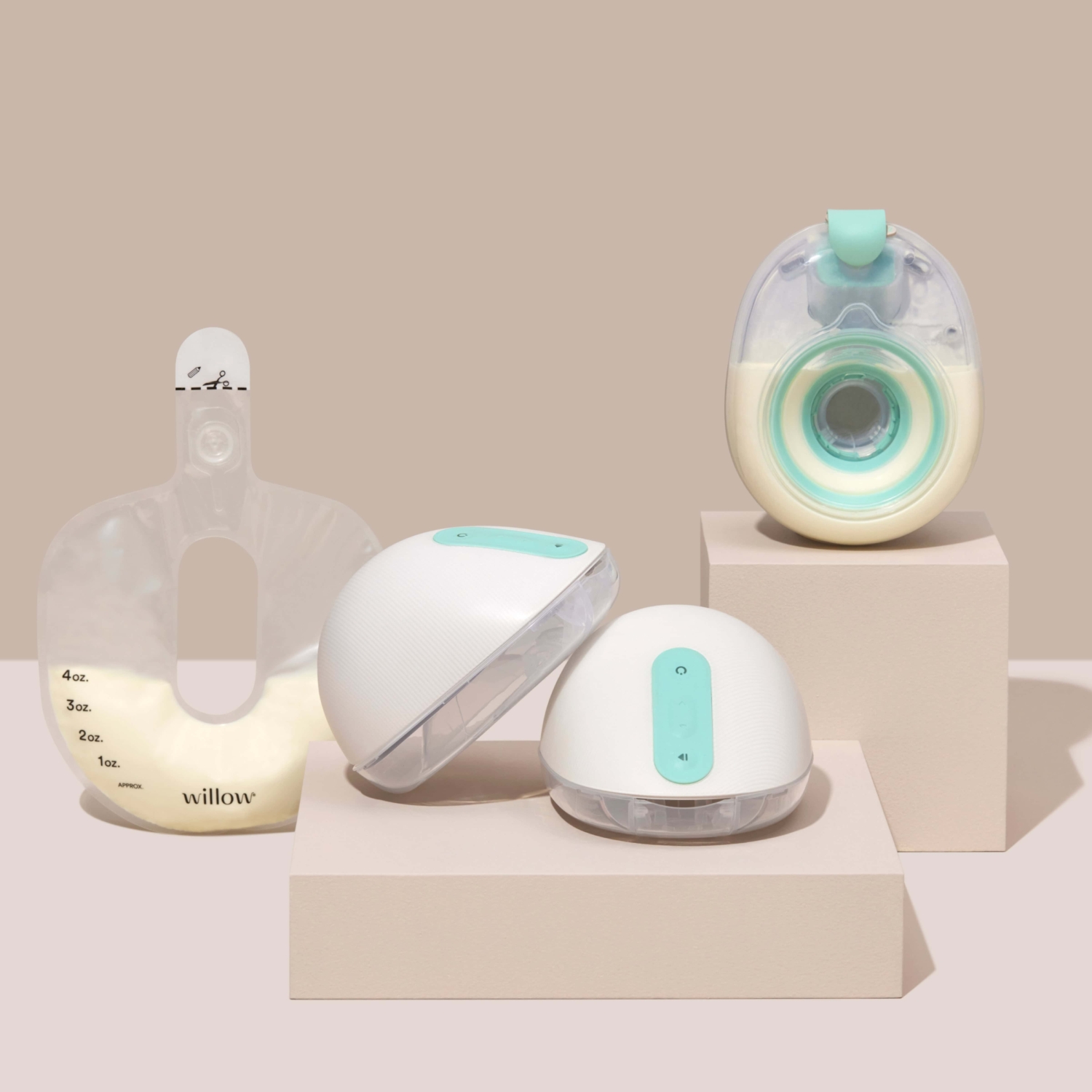 willow360_pump_carousel_03 1 Willow® 360 Leak-Proof Wearable Double Electric Breast Pump with milk storage bags