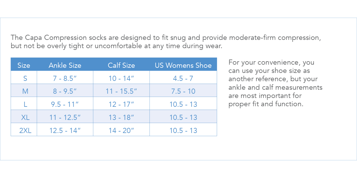 Capa Size Chart Updated